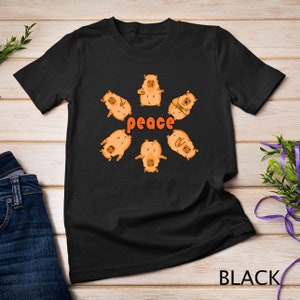 Cute Capybara Lover Peace Women Kids Capybara T-Shirt Sweatshirt
