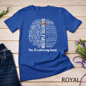 Multiple Sclerosis Awareness MS Survivor Brain Head Warrior T-Shirt Sweatshirt