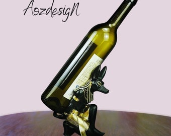 Anubis Dog God Wine Rack Resin Figure Wine Bottle Holder Egyptian Cat Statue Restaurant Cafe Table Decor bar decorative cafe kitchen decor