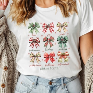 Christmas Coquettes Shirt, Red Green Bow Christmas, Christmas Season Tshirt, Girly Christmas Tee, New Year Gifts, Gift for Christmas Shirt