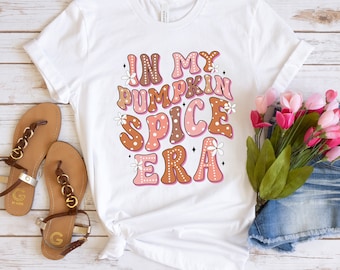 In My Pumpkin Spice Era Shirt, Pumpkin Season Shirt, Pumpkin Spice Shirt, Groovy Fall Shirt, Cute Gifts for Women, Gift for Her