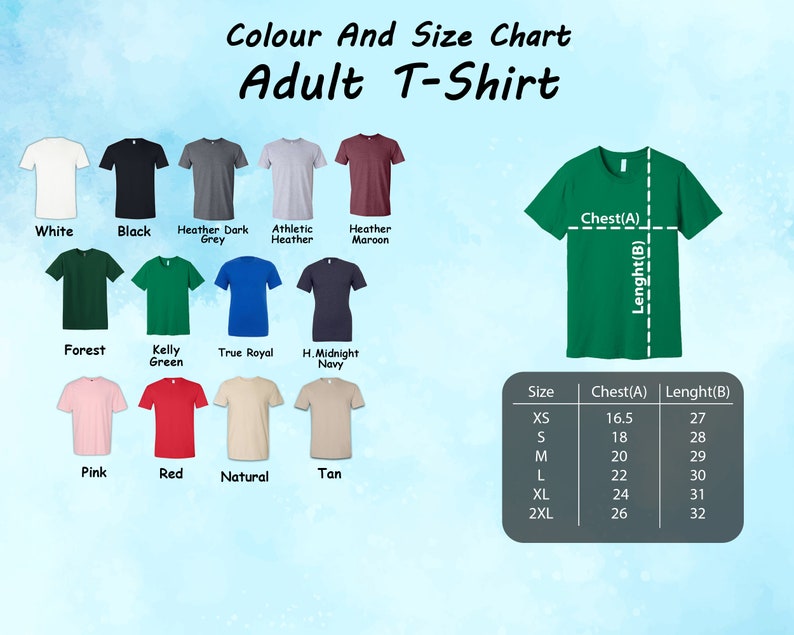 a t - shirt size guide for men and women