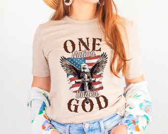 One Nation Under God Shirt, Freedom Shirt, 4th Of July Flag Shirt, 250th Anniversary Celebration Gift