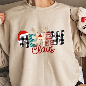 Custom Memaw Claus Sweatshirt, Christmas Memaw Claus Sweatshirt, Personalized Custom Memaw Shirt, Cute Memaw Sweater