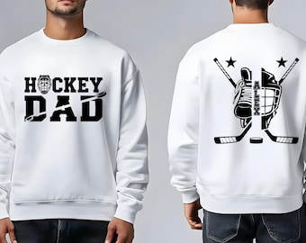 Personalized Hockey Dad Sweatshirt, Hockey Team Player, Custom Hockey Game Day Hoodie