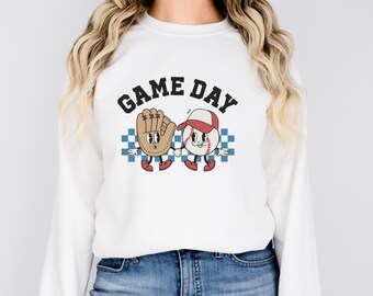 Baseball Mom Sweatshirt, Game Day Graphic Hoodie, Baseball Season Gift
