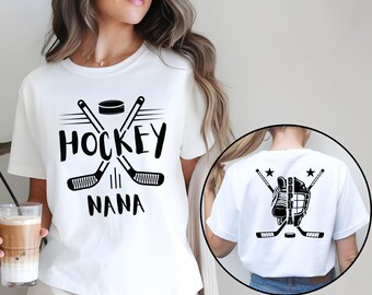 Personalized Hockey Nana Shirt, Team Player Tee, Custom Game Day Tshirt, Hockey Grandmother Gift