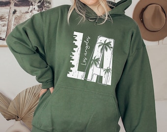 Los Angeles Hoodie, Los Angeles California Crewneck, California Gift, California State Hoodie, Los Angeles California Vacation Hoodie