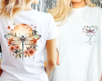 Dragonfly Shirt, Forever on My Heart, Inspirational Tshirt, Motivational Tee