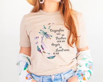 Dragonfly Shirt, Forever on My Heart, Inspirational Shirt, Motivational Shirt, Dragon Shirt, Always on My Mind, Gift for Her