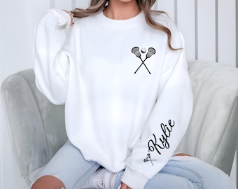 Custom Lacrosse Sweatshirt, Lacrosse Mom Gift, Personalized Lacrosse Team Hoodie