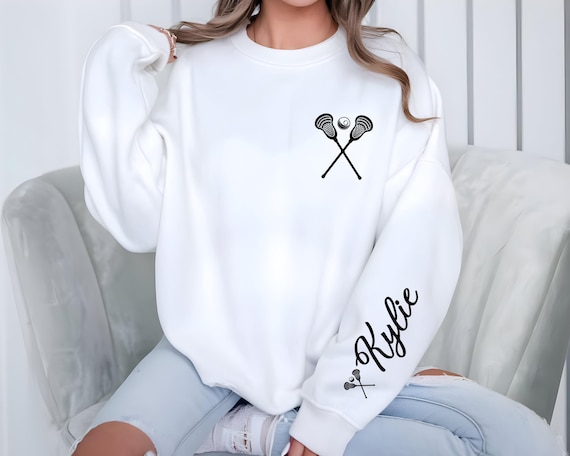 Custom Lacrosse Sweatshirt, Lacrosse Mom Gift, Personalized Lacrosse Team Hoodie