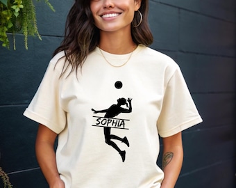 Personalized Volleyball Girl Shirt, Custom Volleyball Player, Volleyball Game Day Tshirt, Volleyball Gift Tee