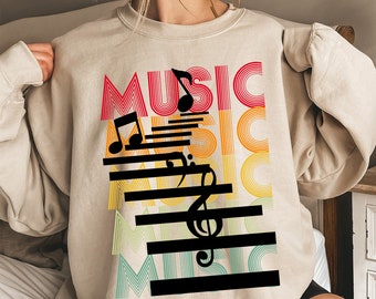 Music Sweatshirt, Music Lovers Gift, Musician Sweatshirt, Music Teacher Sweatshirt