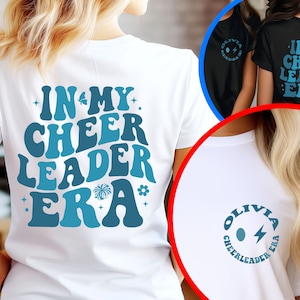 Personalized In My Cheerleader Era Shirt, Cheer Mascot Shirt, Custom Name Cheerleader Tshirt, Custom Cheer Shirt, Game Day, Megaphone Tee