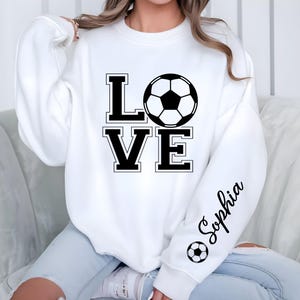 Personalized Soccer Sweatshirt, Customized Soccer Player Hoodie, Game Day, Soccer Girl Gift