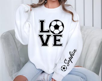 Personalized Soccer Sweatshirt, Customized Soccer Player Hoodie, Game Day, Soccer Girl Gift