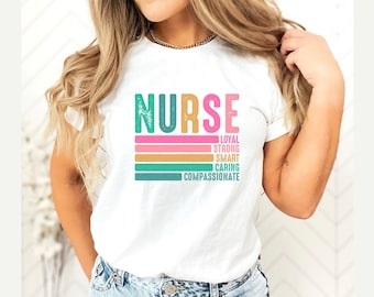 Retro Nurse Shirt, National Nurses Week Gift, Nurses Day Tshirt, RN Graduation Gift