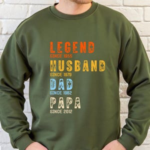 Personalized Legend Husband Dad Papa Sweatshirt, Custom Father&#39;s Day Gift Hoodie, Funny Dad Birthday Gift, Gifts for Grandpa, Husband Gift