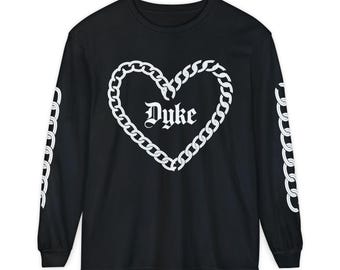 Dyke Heart Chain Long Sleeve T-Shirt