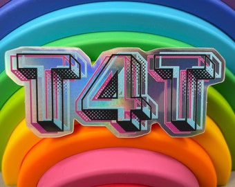 T4T sticker Trans 4 Trans Transgender Transsexual Holographic Sticker