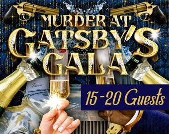 Murder at Gatsby's Gala | Murder Mystery Party | 15-20 characters | Interactive, Downloadable Party | Easy to host | Gatsby-themed Mystery