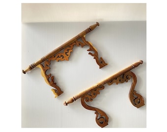 Perchoir central en bois fait main pour cages à oiseaux, équipement pour cages à oiseaux, où les oiseaux marchent ensemble 2 pcs