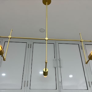 Mid Century 1950&#39;s 3 Light Adjustable Industrial Century Chandeliers Light Fixture Sputnik Chandelier