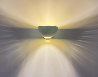 Handcrafted Crema Wall Sconce: Mid Century Modern Light