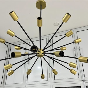 Sputnik Chandelier Beautiful 24 Arms Lights Handmade Modern Light Fixture Light Chandelier