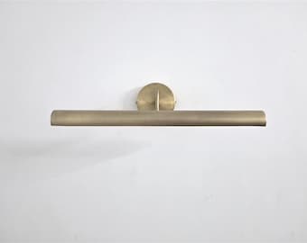 Handcrafted Metal Wall Sconce: Raw Brass Finish Vanity Light