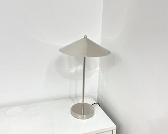 Mid-Century Italian Polished Chrome Table Lamp: Bedroom & Office Lighting