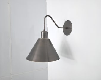 Mid Century Wall Sconce Light Flush Mount Fixture Brass Wall Lamp Bedroom Lights