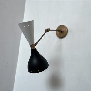 Wall Sconce Mid Century 1950&#39;s Italian Stilnova Lighting Reading Lamp Fixture Adjustable Wall Sconce Light for Home Décor