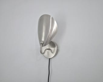 Plug in wiring Small  Wall Sconce Lamp Curved Shade Mid Century Wall Fixture Lights