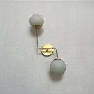 Decorative Wall Light Sconce 2 Globe Modern Wall Sconce Shade lamp Mid Century Wall Light Fixture Light for Home Décor