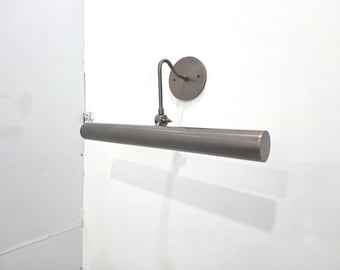 Handcrafted Metal Wall Sconce: Brass Patina Finish Vanity Light