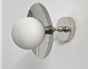 Mid Century Polished Chrome Wall Sconce Handmade Decorative Light