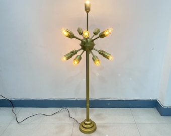 Floor Lamp 15 Holders Lights Lamps Brushed Brass Antique Homes Beautiful Standing Floor Lamp