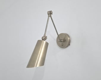 Handmade Raw Brass Wall Sconce: Modern Décor Light