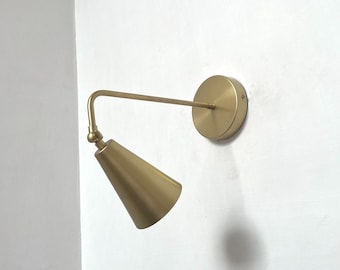 Handmade Raw Brass Wall Sconce: Modern Home Lighting