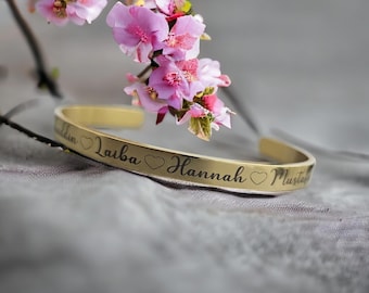 Personalised Engraved Cuff Bracelet, Quote Engraved Bracelet, Bridesmaids Gift, Cuff Bangle, Gold Cuff Bracelet, Silver Bracelet,Gold Bangle