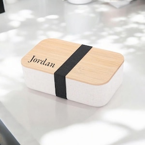 Personalized Wood Engraved Lunchbox,Microwave and Dishwasher Safe Lunchbox for office, school, work, travel. Gift for Him,her