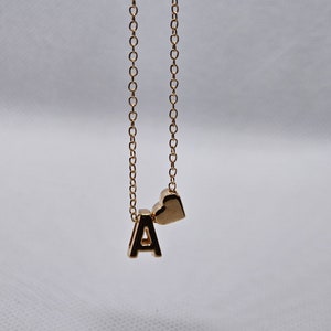 Colar com inicial personalizado, colar com letras personalizadas, inicial de prata esterlina dourada, joias artesanais, presente personalizado para ela