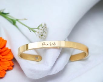 Pulsera rígida personalizada para hombre, un regalo navideño único para él: joyería con coordenadas personalizadas, el mejor regalo para hombres.