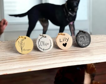 Gegraveerd gepersonaliseerd hondenpenning hondenpenning hondenhalsband tag kattenhalsband Aangepaste kattenhalsband tag kattenidentificatielabel hondenidentificatielabel hondennaambordje naambordje kat, 30 mm!