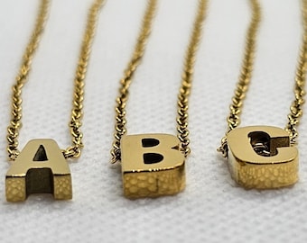 Custom Initial Necklace • Personalised Letter Necklace • Letter Charm Necklace • Minimalist Letter Necklace • Birthday Gift For Her