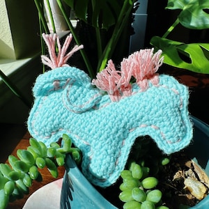 handmade crochet horse keychain