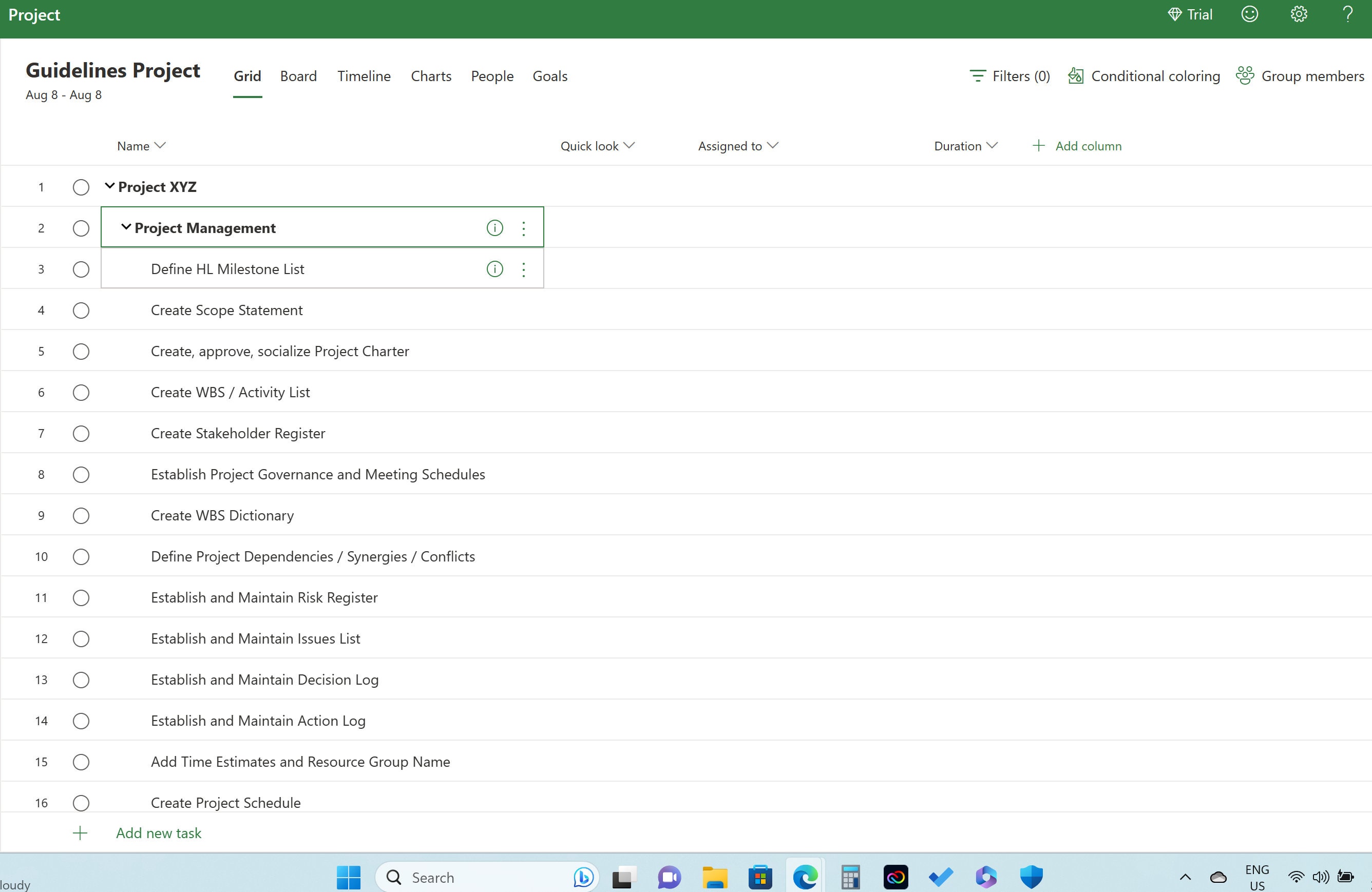Microsoft Project Template Easy Project Starter Template Etsy Microsoft Project Template Easy Project Starter Template Etsy
