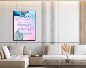 Artist Wall Art Printable Artist Gift for Creative Souls Digital Art Quote Print for Studio Decor Artistic Passion Inspirational Poster